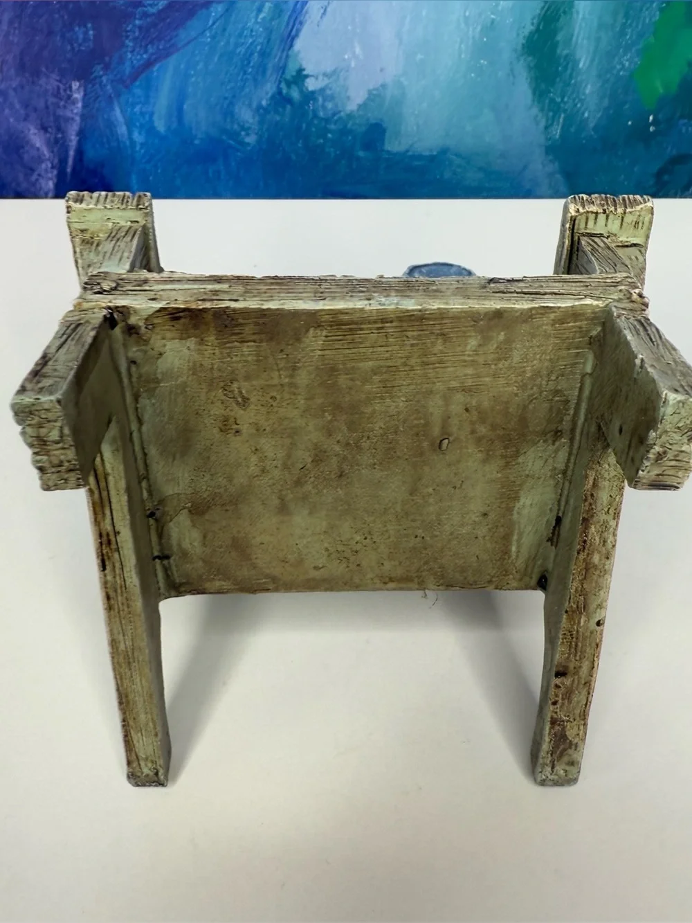 Gardening Chair Picture Frame Adirondack Beach Backyard Mini 2x2 Photo Vintage
